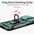 iPhone 12 Mini Case with Camera Lens Cover, Dual Layer Military Grade Drop Protection, Magnetic Ring Holder