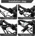 Out Front Mount for Garmin Bike Computer, Road Mountain Cycling GPS Combo Extended (Fixed Version/Black)
