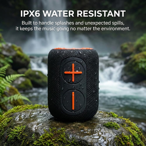 iphoenix IP160 IPX6 5 12H Portable Bluetooth Speaker, Stereo Sound & Deep Bass, Waterproof, Dynamic RGB Lights