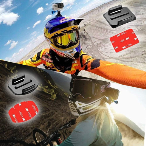 MiPremium Helmet Buckle Mount Adapter for GoPro Hero 12 11 10 9 8 7 6 5 4 3 Black Silver & Other Action Camera