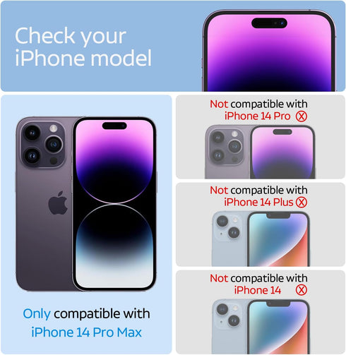 3 Pack 14 Max+3 Pack Cutebe Privacy Screen Protector for iPhone Pro Camera Lens Protector with Tempered Glass, Touch