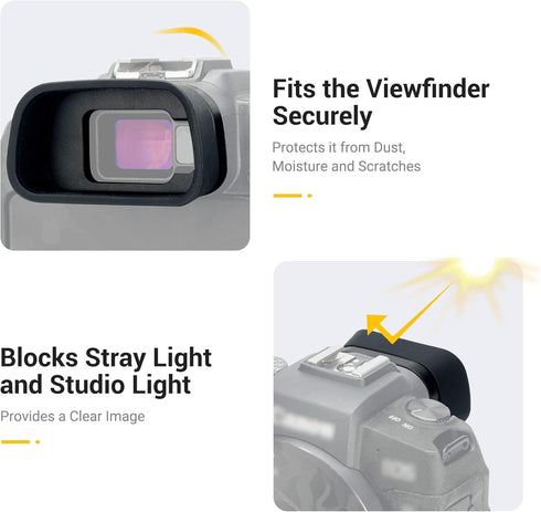 R8 JJC Camera Eyecup Eyepiece Viewfinder for Canon EOS & RP Mirrorless Camera with Extended Soft Silicone Design
