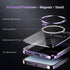 Magnetic iPhone 14 Pro Case with Invisible Stand, Compatible with MagSafe, Slim Clear Design with Electroplated Bumper,