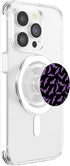 Retro Spooky Creepy Witch Bats Goth Black Purple, PopSockets PopGrip for MagSafe