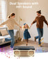 Gelielim Retro CD Player Boombox, Desktop CD Player with Bluetooth in/Out, Rechargeable Battery, HiFi Speakers, Wooden