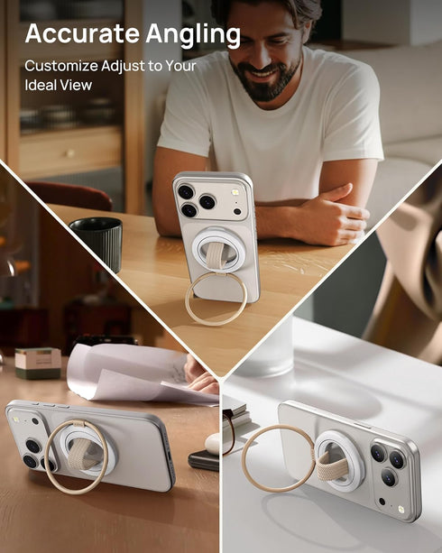 SODI 17 16 15 14 13 12 Cell Phone Ring Holder with Finger Strap, Detachable Finger Strap Magnetic Phone Grip, Strong