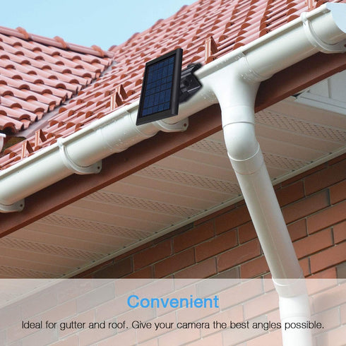HOLACA Weatherproof Gutter Mount for Ring Solar Panel - Wall Mount Bracket Outdoor Accessories for Ring Solar Panel