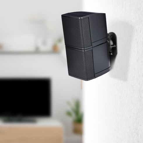 TNP Universal Satellite Speaker Wall Mount Bracket, Ceiling Mount Clamp with Adjustable Swivel and Tilt Angle - 6 Pack,