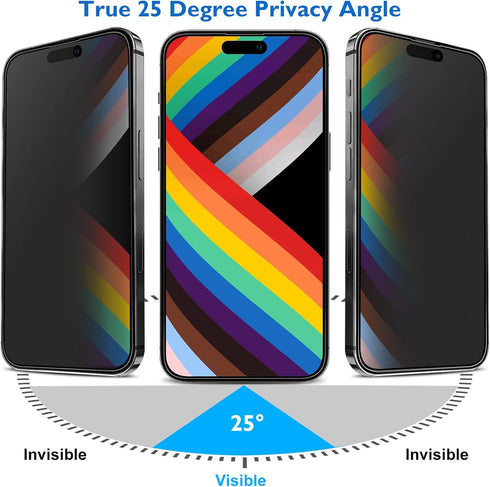 Mothca Matte Privacy Screen Protector for iPhone 14 Pro Max 6.7-inch with Alignment Sticker, Anti-Spy Anti-Glare Full Coverage Tempered Glass Anti-Fingerprint Shield Smooth & No Dark, Easy to Install
