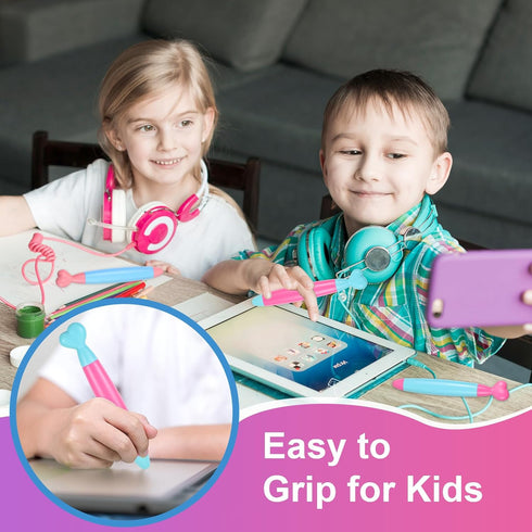 Gjinxi 3 Pack Kid-Friendly Stylus Pens for Touch Screens, Capacitive Stylus Pens with Durable Rubber Tips, Tablet