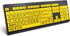 Large Print Computer Keyboard, Wired USB High Contrast Keyboard with Oversized Print Letters for Visually Impaired Low