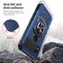 TJS Compatible for Cricket Icon 5 Case, AT&T Motivate 4 Case with Tempered Glass Screen Protector & Metal Ring Magnetic