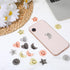 Qianyu 16 PCS Heart Cell Phone Ring Holder Metal Phone Ring Holder Adhesive Metal Phones Finger Grip Loop Heart Grip