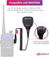 MIRKIT Heavy Duty Speaker Mic Compatible with Baofeng UV-5R, BF-F8HP, UV-82, UV-82HP. Push to Talk Microphone & Lanyard Ham Radio Operator. Radio Shoulder Mic Can be Used as Police Radio Mic