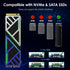 WAVLINK 880X NVMe Heatsink, M.2 Heatsink for 2280 NVMe/SATA SSDs, High-Performance Cooler, Aluminum Alloy, Dual Thermal