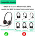 Ear Cushions for Jabra Headset Ear Pad Replacement Foam Earpads Designed for Jabra PRO 920 9450 Biz 1500 1900 2400 GN2000 Plantronics HW251N HW510 Blackwire C310 C320 3210 3220 3320 Headphone (4 Pack)