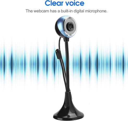 VBESTLIFE 360 High Definition mini Webcam, USB rotatable Micro Webcam, HD PC Camera, with Microphone, rotated Degrees