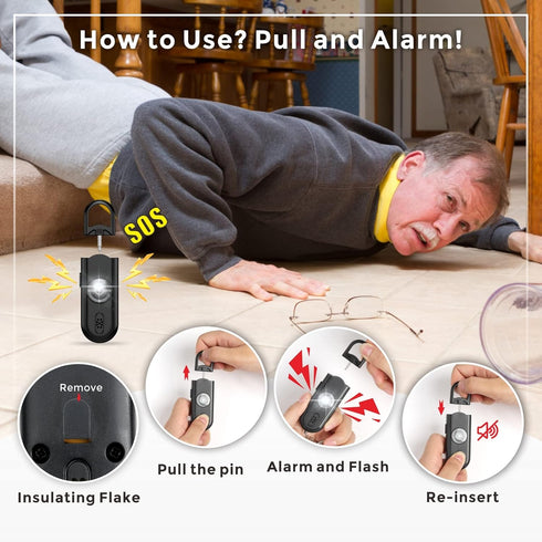 Safe Sound Personal Safety Alarm for Women, Loudest 130dB Siren with Strobe SOS LED Light