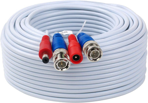 2 Pack 25 Feet BNC Video Power Cable Wire Video Security Camera Wire with Connectors for CCTV Camera DVR Surveillance System by Tainston