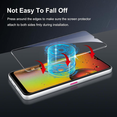3 Pack Tempered Glass Screen Protector for T-Mobile Revvl 7 5G, 150° Curved Edge, HD Clear, Bubble-Free, Full Coverage