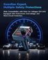 Nulaxy 54W Bluetooth 5.3 Car Adapter with 4 Charging Ports, Wireless FM Transmitter with Deep Bass Player & LED Backlit