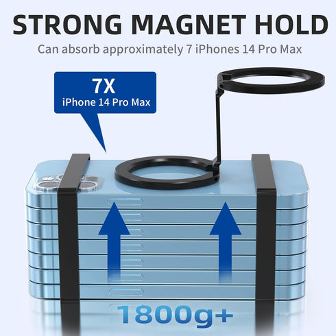 Rimyam 360Rotation 17/16/15/14/13/12 Magnetic Phone Ring Holder for MagSafe Finger Grip Stand Adjustable Cellphone