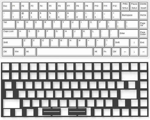 Poron Keyboard PCB Foam 84 Layout, Poron Switch Pads 120Pcs and Keyboard Sound Dampeners for Custom Keyboard