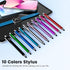 MEKO Stylus Pens for Touchscreens, 10 Pack Thin Rubber Tip Stylus with 20 Pcs Replacement Tips for iPad, iPhone,
