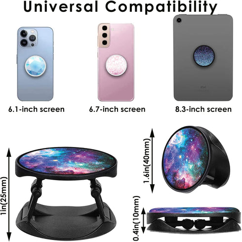 Foldable Expanding Phone Sockets Finger Grip Holder for Smartphone and Tablets - Nebula Galaxy