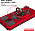 Cricket Icon 3, Splendor, AT&T Motivate 2 Case - Shockproof Protective Phone Case with Ring Stand - RS7 Red