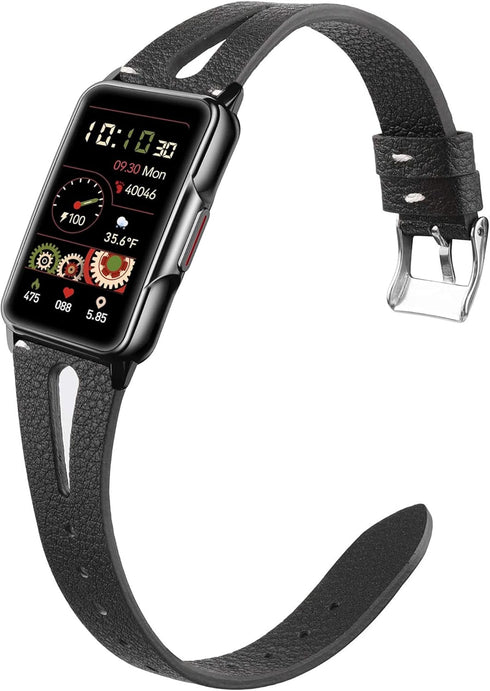Slim Vintage Leather Strap Replacement for Mindrose Smart Watch Band, Wristband Accessories Compatible for Mindrose H80