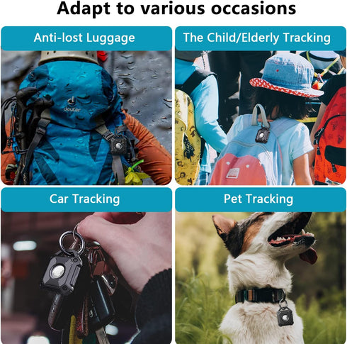Waterproof Airtag Keychain Holder Case, Full Cover Compatible with Apple Air Tag Tracker, TPU Case for Keys