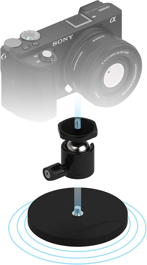 SABRENT Rubber Coated Magnetic Mount for Action Cam and Small DSLR Cameras