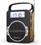 Radio Portable AM FM Digital Clock Radio with Bluetooth, 5 Watts Loud Speaker, Rechargeable, Best Reception for Home
