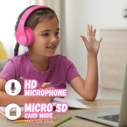 PowerLocus Kids Headphones, Bluetooth Wireless Over-Ear Headphones with Microphone, Safe 85DB Volume Limited
