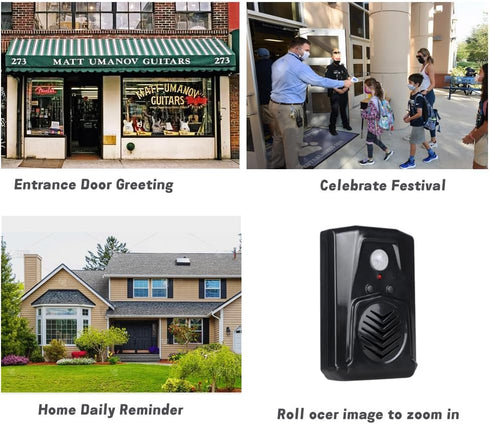 Infrared Motion Sensor Activated Sound Speaker, Built with Microphone for Shop Sale, Garage Door Alert