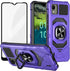 Ailiber Nokia C110 Case - Heavy Duty Shockproof Cover with Stand & Screen Protector, Military Grade, Purple, for Car