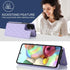 Asuwish Samsung Galaxy A71 5G Wallet Cover, Purple with Tempered Glass Screen Protector and Leather RFID Credit Card