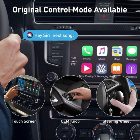 iGENJUN 2026 Wireless CarPlay Adapter Upgrade Mini Design, USB/USB-C Plug & Play Converts CarPlay to Wireless - Easy