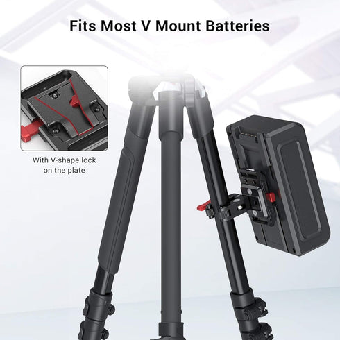 SmallRig Mini V Mount Battery Plate, V-Lock Mount with Crab-Shaped Clamp for Camera Power Supply - 2989