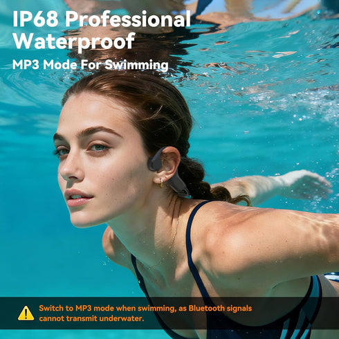 Headphones-SwimBeats,IP68 Swimming 32GB MP3 Swimming/Surfing/Marathon/Cycling(Orange Bone Conduction Bluetooth