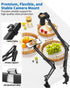 LILANZo 1/4" Overhead Camera Phone Mount, Desk Phone Stand for Recording, Phone Holder for Bed with Phone/Tablet/Mic