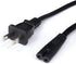 THE CIMPLE CO Figure 8 Power Cord (2 Prong) with Copper Wire Core, Non Polarized for Satellite, CATV, Game Systems, 8