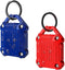 DOVICK Waterproof Airtag Keychain Holder Case, Screw Full Cover Compatible with Apple Air Tag Tracker, 2 Pack Blue&Red