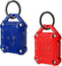 DOVICK Waterproof Airtag Keychain Holder Case, Screw Full Cover Compatible with Apple Air Tag Tracker, 2 Pack Blue&Red