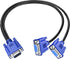 PASOW VGA Splitter Cable 1080P, Dual VGA Monitor Y Cable 1 Male to 2 Female Adapter