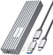 ORICO M.2 NVMe SSD Enclosure to USB-C PCIe Adapter, 10Gbps USB3.2 Gen2 for NVMe M-Key/M+B Key SSD