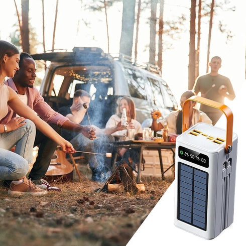Generic 120W 50000mAh 4 3 Backpacking, Solar Battery Mobile Bank - External Power Bank, Outputs & Inputs | Portable