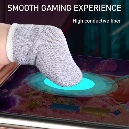 Geyoga 40 Pieces Gaming Finger Sleeve - Thumb Sleeves Mobile Gaming Finger Protectors in Mixed Colors