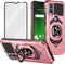 Ailiber Magic 5G Case for Cricket, AT&T Propel 5G with Screen Protector, Heavy Duty Shockproof Cover - Rose Gold